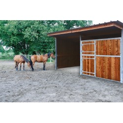 Extension abri de prairie simple pente SP 4x4 m