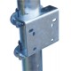 p1130733 - Platine avec 1/2 bride de fixation abreuvoirs PF1/PF2/PF3/PF5/PF6/Polyflex sur poteau