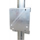 p1130735 - Platine avec 1/2 bride de fixation abreuvoir Polyflex NC sur poteau
