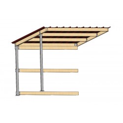 Extension abri de prairie simple pente SP 2x3 m