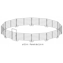 Rond de longe galvanisé Ø 12 m (panel 2,40 m)