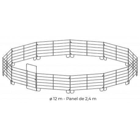 Rond de longe galvanisé Ø 12 m (panel 2,40 m)