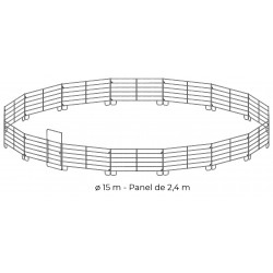 Rond de longe galvanisé Ø 15 m (panel 2,40 m)