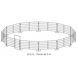 Rond de longe galvanisé Ø 12 m (panel 3 m)