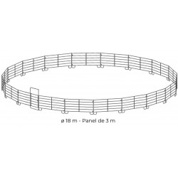 Rond de longe galvanisé Ø 18 m (panel 3 m)