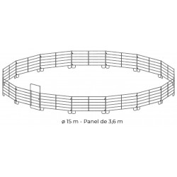 Rond de longe galvanisé Ø 15 m (panel 3,60 m)