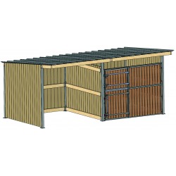 Abri de prairie 4 x 6 m bois Douglas - LCI Cheval