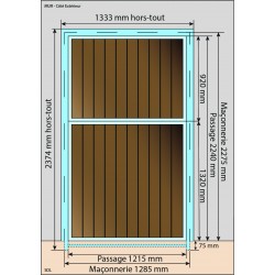 Porte de box complète modèle PRO - Tirant droit 