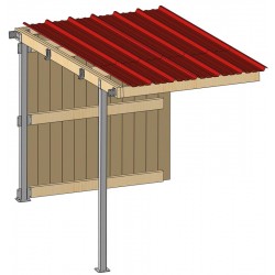 Extension abri de prairie simple pente SP 2x3 m