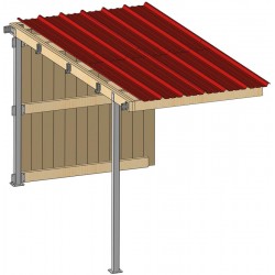 Extension abri de prairie simple pente SP 2x4 m