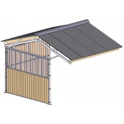 Extension d'abri de prairie double pente 3x3 m