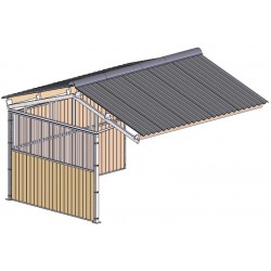 Extension d'abri de prairie double pente 4x3 m