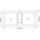 p1130518 - Abreuvoir Polybac 72 M double avec rebord intérieur et support de fixation