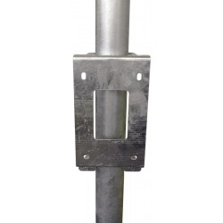 Platine avec 1/2 bride de fixation abreuvoir Resinox II sur poteau