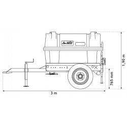 Citerne à eau 1000 litres roulante pour tracteur 