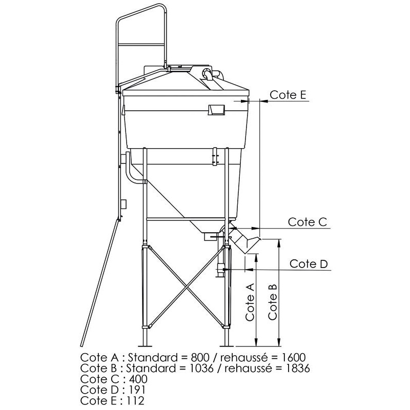 Silo à aliments grande contenance 9,70 m³ : p1134517