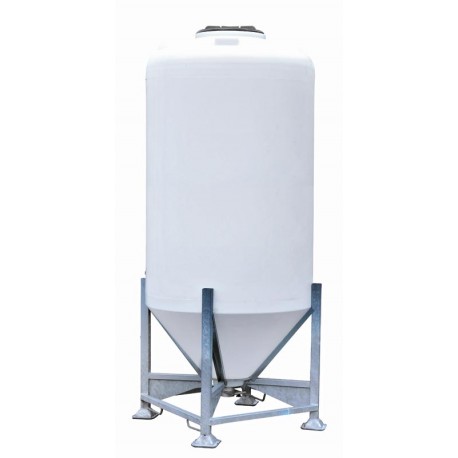 Silo à aliments 2000 L avec trappe sur châssis 