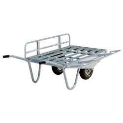 Brouette fourragère 2 roues avec côtés rabattables