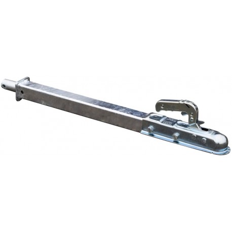 Flèche avec tête d'attelage à boule pour chariot 4 roues