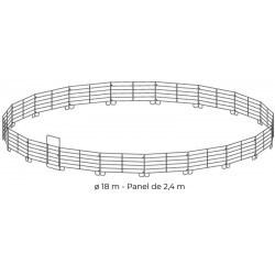 Rond de longe galvanisé Ø 18 m (panel 2,40 m)