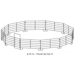 Rond de longe galvanisé Ø 10 m (panel 3,60 m)