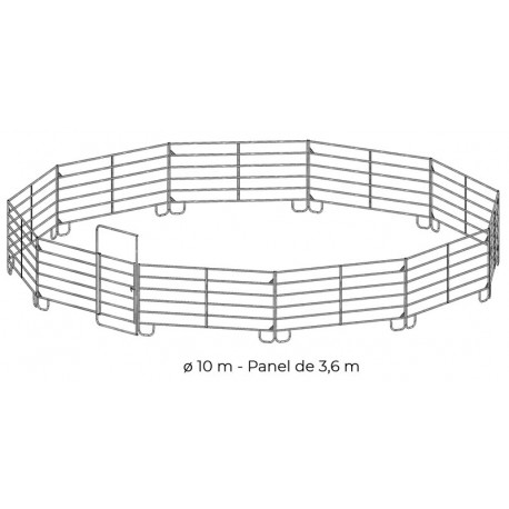 Rond de longe galvanisé Ø 10 m (panel 3,60 m)