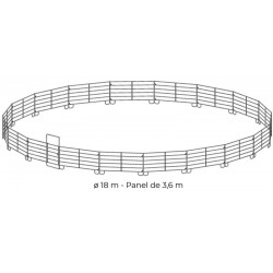 Rond de longe galvanisé Ø 18 m (panel 3,60 m)