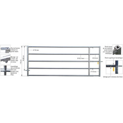 Barrière de pré extensible 2/3 m : p1213716