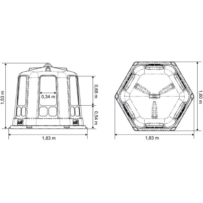 Râtelier de prairie RPE PM avec fond : p1213748