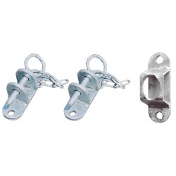 Pack fixation porte de prairie sur poteau bois