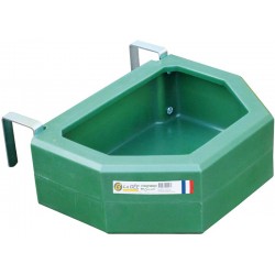 Mangeoire à crochets avec rebord anti-gaspillage