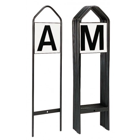 Jeu lettres de dressage sur support métallique