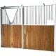 p1240101 - Façade de box barreaudée/bois - Larg. 2,5 m (sans porte)