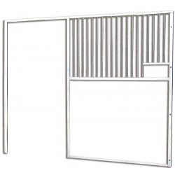 Façade de box barreaudée pour soubassement à maçonner - Larg. 3 m