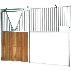 Façade de box barreaudée pour soubassement à maçonner - Larg. 3 m :...