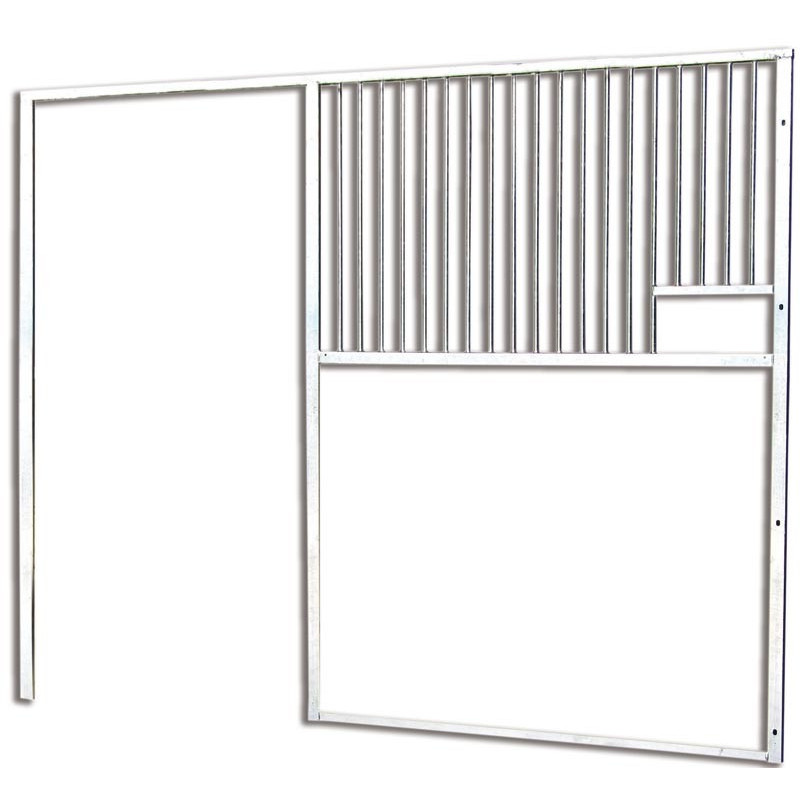 Façade de box barreaudée pour soubassement à maçonner - Larg. 3 m :...