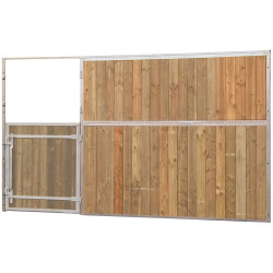 Façade de box pleine bois - Larg. 2,5 m (sans porte) : p1241301