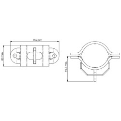 Bride réception de verrou "EASYLOCK" pour poteau Ø 102 mm : p1241518