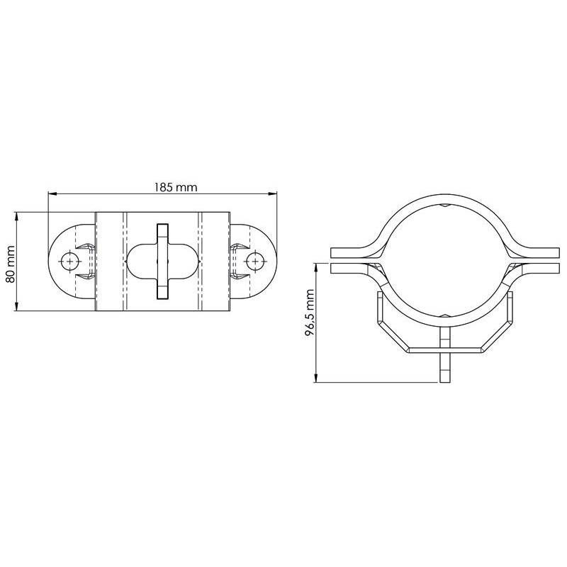 Bride réception de verrou "EASYLOCK" pour poteau Ø 102 mm : p1241518