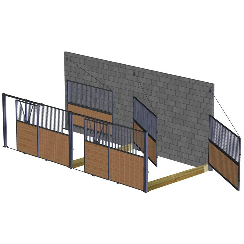 Séparation de box pivotante barreaudée/bois 2,5 m : p1250501