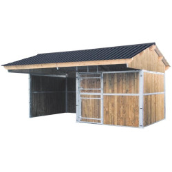 Extension d'abri de prairie double pente 3x3 m : p1260522