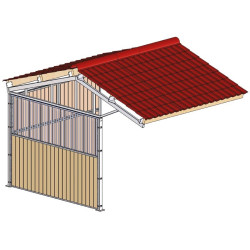 Extension d'abri de prairie double pente 3x3 m : p1260522