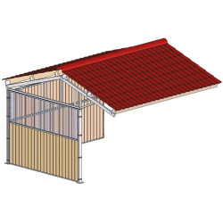 Extension d'abri de prairie double pente 4x3 m : p1260572