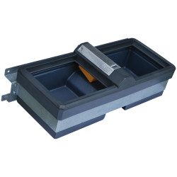 Abreuvoir Polybac 72 M double avec rebord intérieur et support de f...