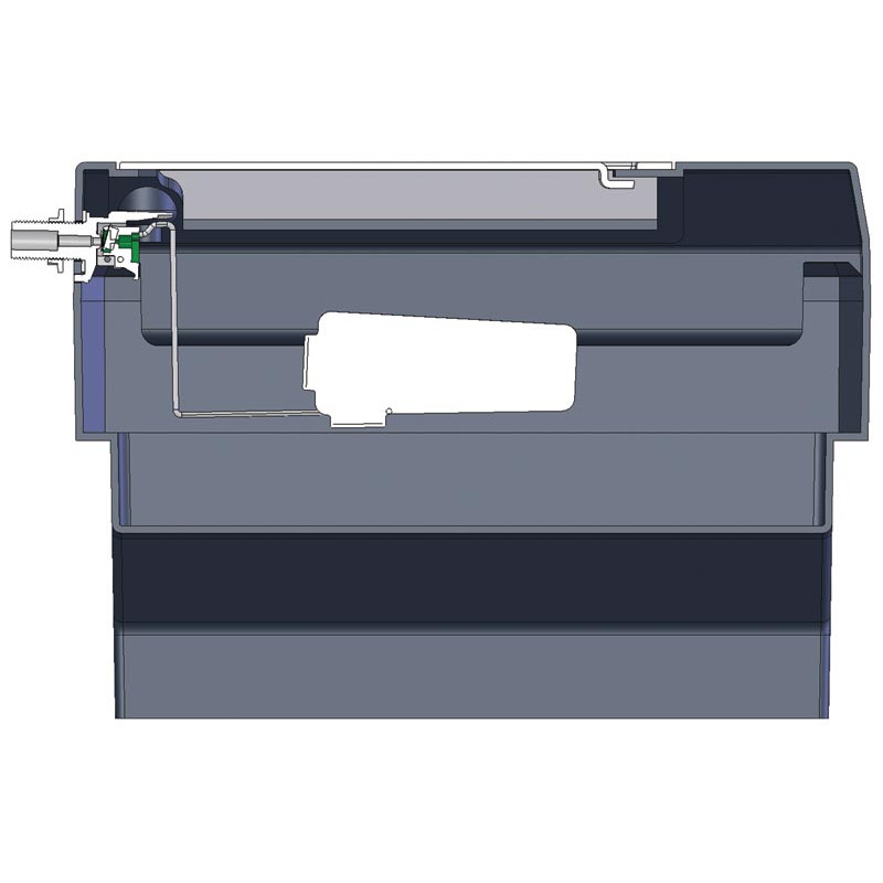 Abreuvoir Polybac 72 M double avec rebord intérieur et support de f...
