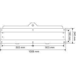 Abreuvoir Polybac 72 M double avec rebord intérieur et support de f...
