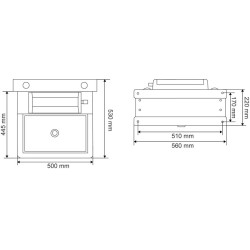 Abreuvoir Polybac 25 M simple avec rebord intérieur et support de f...