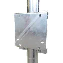 Platine avec 1/2 bride de fixation abreuvoir Polyflex NC sur poteau...