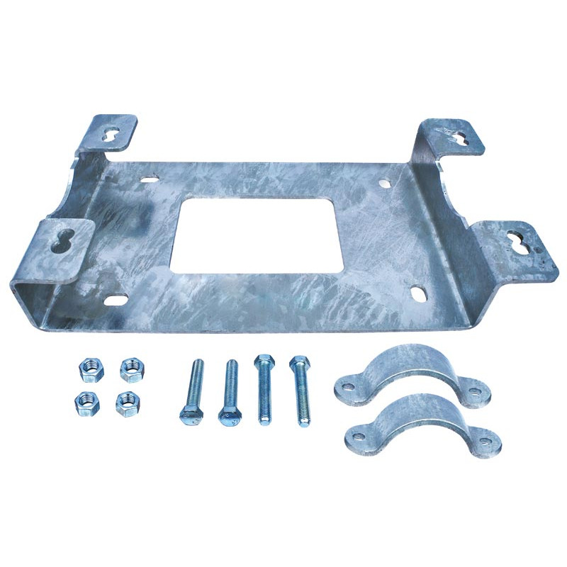 Platine avec 1/2 bride de fixation abreuvoir Resinox II sur poteau ...