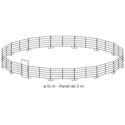 Rond de longe galvanisé Ø 15 m (panel 3 m) : p1213629